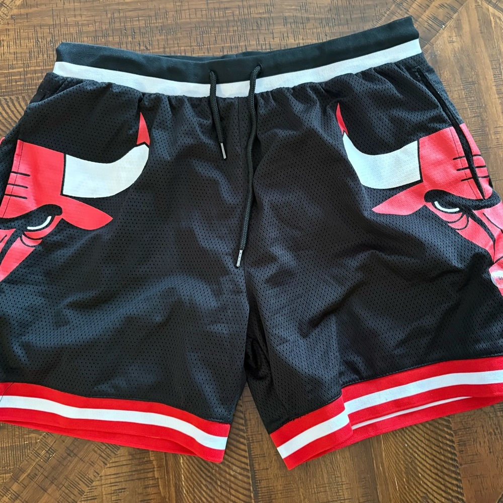 NBA Black and Red Athletic Shorts